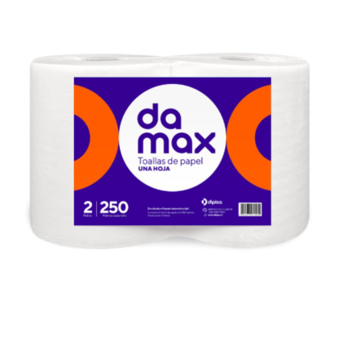 Toalla Damax 2 rollos x 250 mts